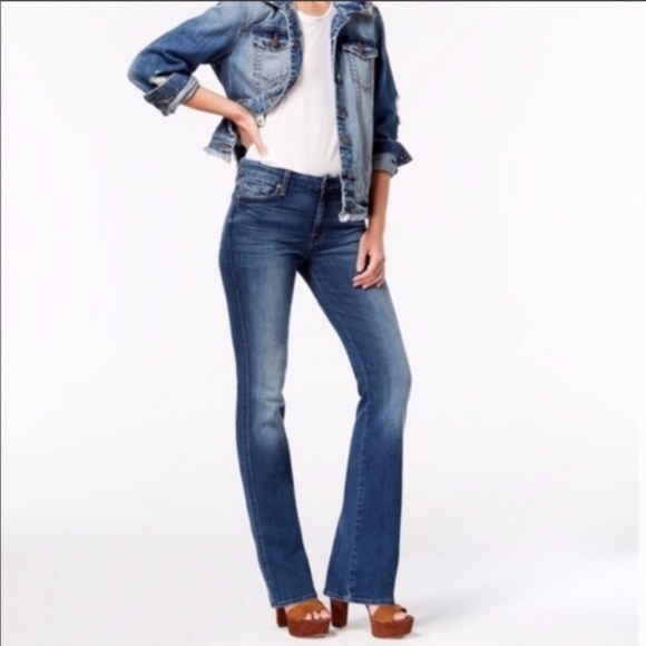 7 For All Mankind Denim - 7 For All Mankind Button Fly Boycut Distress Jeans